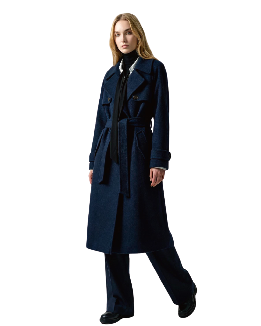 Merino Wool & Cashmere Double-Faced Overcoat