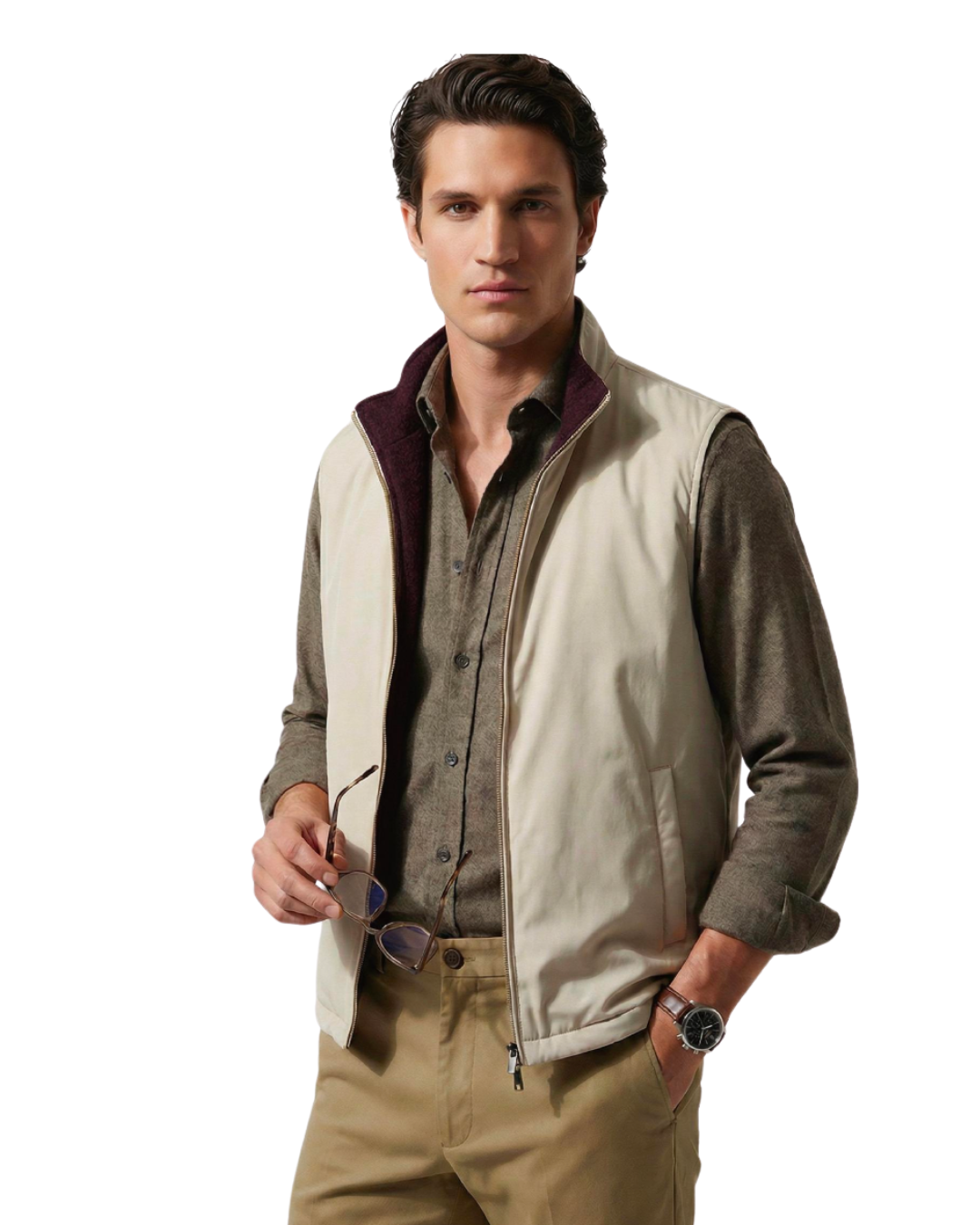 Double-Side Zip Up Casual Waistcoat