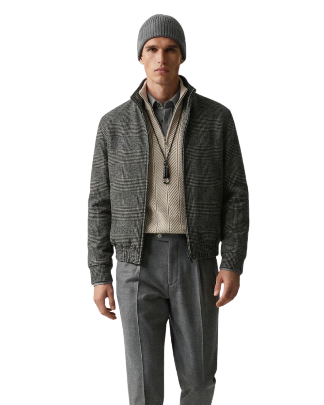 Australian Merino Wool Prince of Wales Casual Jacket